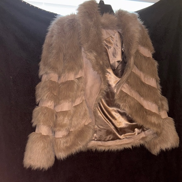 Chico's Jackets & Blazers - Chico's Luxurious Faux Fur Teddy Jacket in Brown